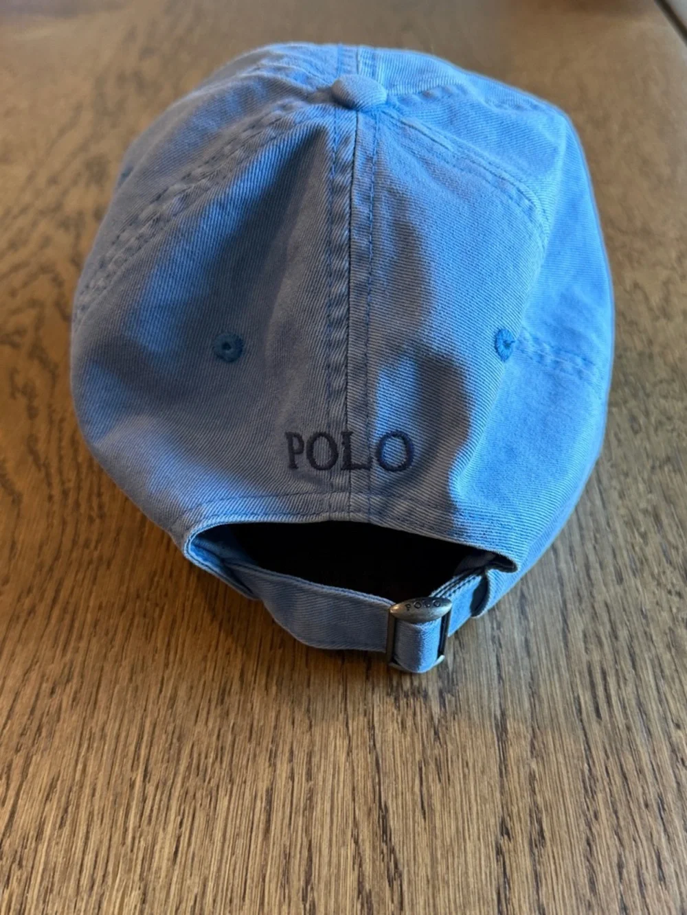 Polo by Ralph Lauren Light Blue Cotton Polo Cap with Embroidered Logo